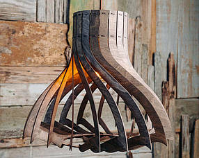 Люстра дерев'яна СОНЦЕ by smartwood  ⁇  Люстра лофт  ⁇  Дизайнерський стельовий світильник