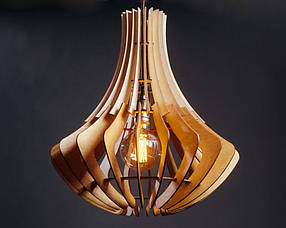 Люстра дерев'яна СОНЦЕ by smartwood <unk> Люстра лофт <unk> Дизайнерський стельовий світильник