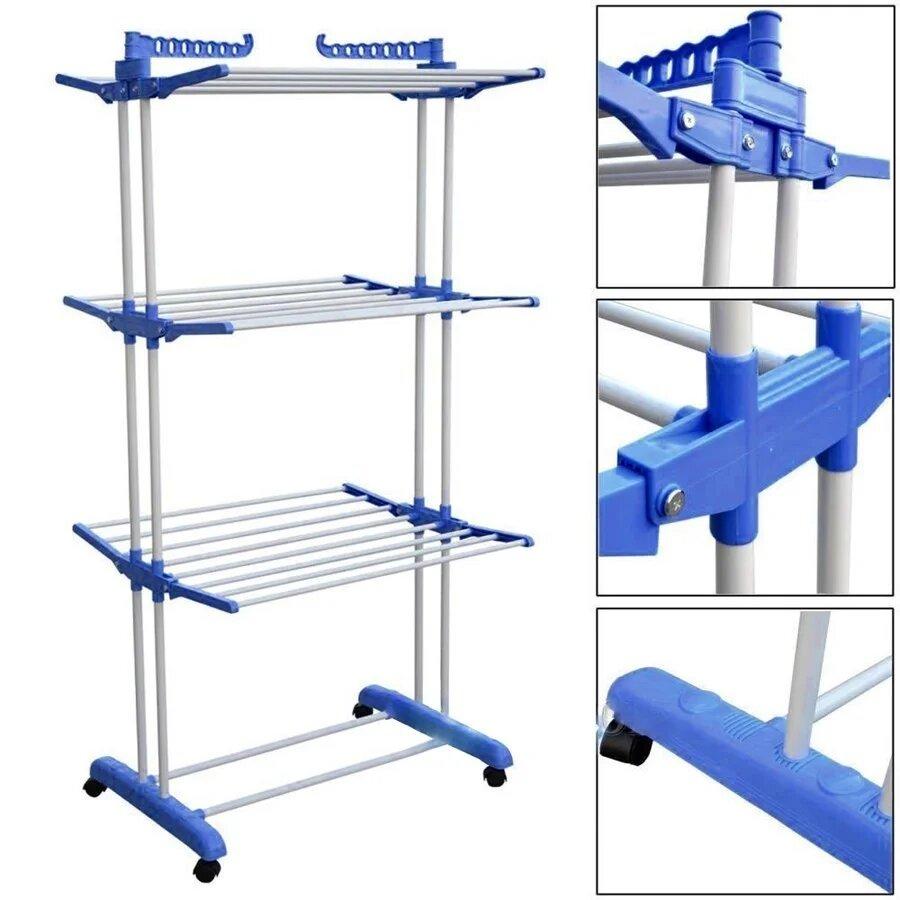 Складана сушарка для білизни Garment Rack With Wheels