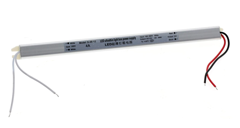 Блок живлення LEDTech 12v 4а 48Вт "stick" в алюмінієвому корпусі