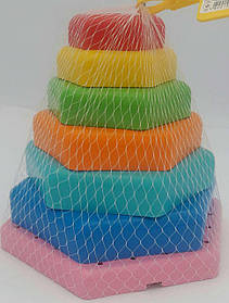 Розвиваюча іграшка "Райдужна піраміда" Wader, 39354