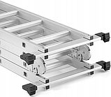 Драбина трансформер 4x4 з платформою 4х секційна універсальна розкладна 16 ступеньок Польща Лестница Стремянка, фото 5