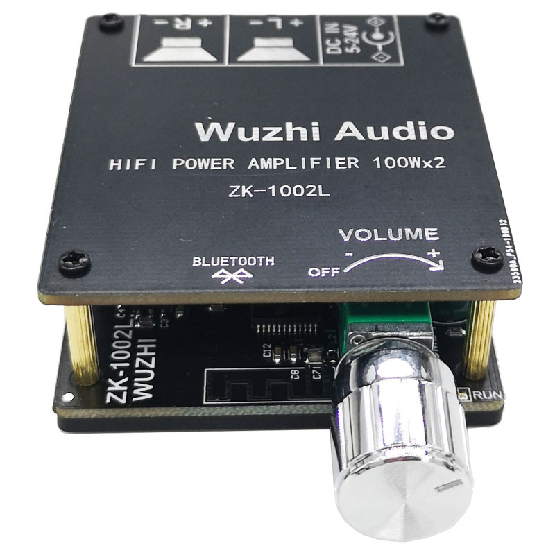 Підсилювач звуку 2х100 Вт, чіп TPA3116 2.0, живлення 5-24В, Bluetooth 5.0, модель ZK-1002L
