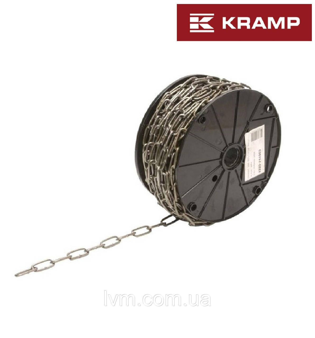 Ланцюг господарська 30м (Ø 4мм) 5658С (довгі ланцюжки), сталь гаряче оцинкована KRAMP (Німеччина)