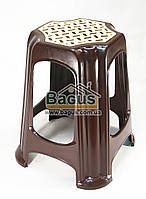 Табурет пластиковий 37х37х45 см коричневий Горизонт (GR-05024-3)