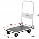 Візок ручний Тележка ручная Возик магазинний ТЕЛЕЖКИ ПЛАТФОРМЫ 4-Х КОЛЕСНЫЕ до 150кг Платформенная тележка, фото 3