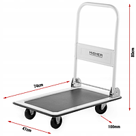 Платформенная грузовая тележка Візок платформа складський 150кг Тележка-платформа Візок вантажний платформний
