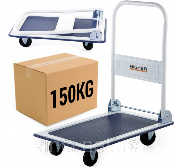 Візок вантажний платформний Візок платформений складна до 150кг возик Візок платформа Візок складський, фото 1