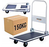 Візок ручний Тележка ручная Возик магазинний ТЕЛЕЖКИ ПЛАТФОРМЫ 4-Х КОЛЕСНЫЕ до 150кг Платформенная тележка, фото 2