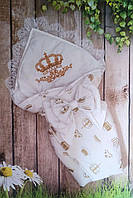 Детский летний конверт на выписку, конверт-одеяло (ЛЕТО), конверт-плед для новорожденного