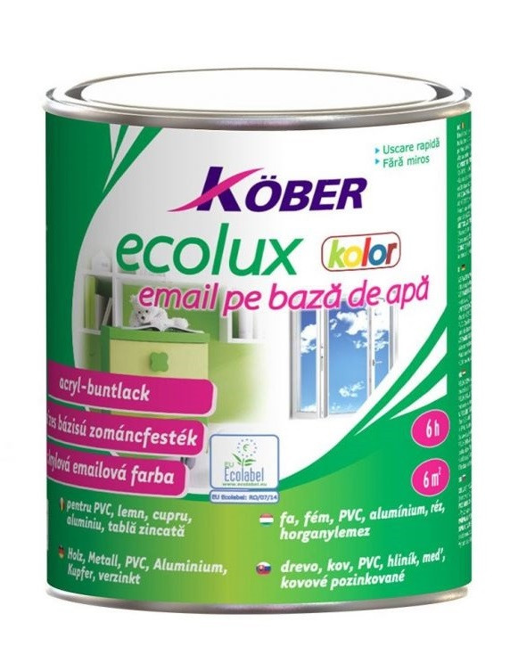 Емаль на водній основі KOBER Ecolux різного кольору - 2,5 л.