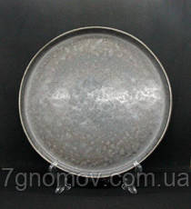 Тарілка велика обідня керамічна сіро-коричнева Хризоліт 27 см