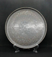 Набір 6 великих обідніх керамічних тарілок сіро-коричневих Хризоліт 27 см