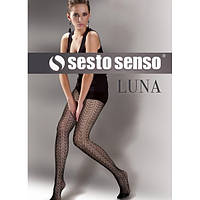 Колготки женские ажурные SESTO SENSO LUNA, хлопок, 40 ден