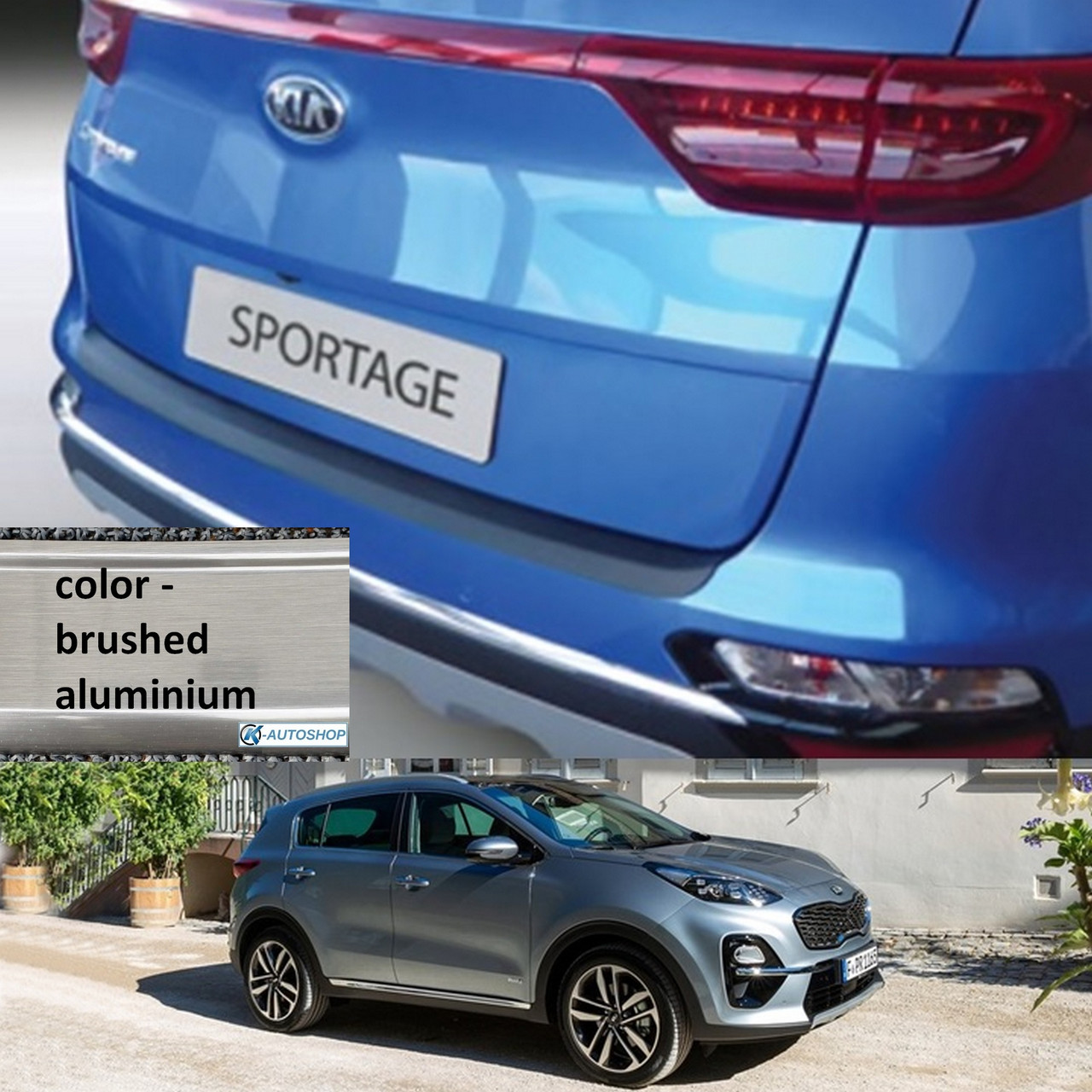 Пластикова захисна накладка на задній бампер для KIA Sportage Mk4 LIFT 2018-2021