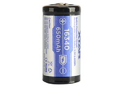 Аккумулятор 16340 Li-Ion XTAR Protected, 650mAh, 1.2A, 4.2/3.7/2.5V, фото 1