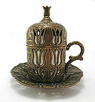 Турецька чашка Демитассе для кави 60 мл, колір: бронза