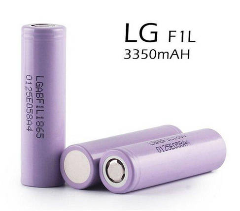 Аккумулятор LG 18650 Li-Ion INR18650 F1L, 3350mAh, 4.875A, 4.2/3.7/2.5V, фото 2