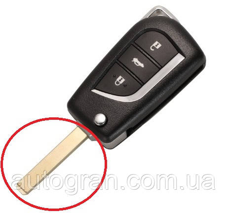 Корпус ключа Toyota Corolla 3 кнопки новий тип лезо VA2, фото 1