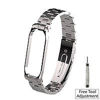 Ремешок для фитнес браслета Xiaomi Mi Band 3 и 4 Bead design Silver, фото 2