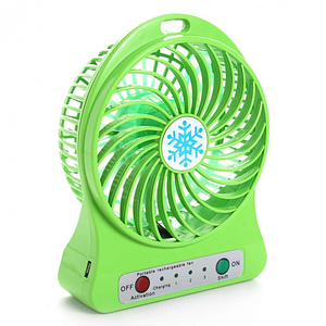 Портативний Настільний міні Вентилятор Portable Mini Fan XSFS-01 USB САЛАТОВИЙ (не працює ліхтарик)