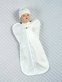 Пелюшка - кокон (європелюшка) на блискавці зріст 56-62 см (0 - 3 місяці) Lari з коронкою Lari Білий