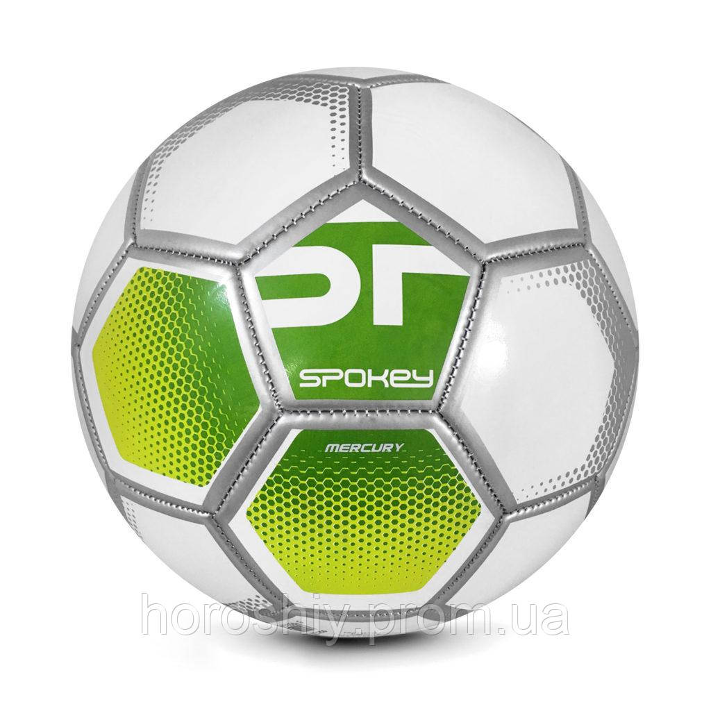 Футбольний м'яч розмір 5 Біло-зелений Spokey Mercury