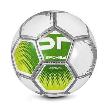 Футбольний м'яч розмір 5 Біло-зелений Spokey Mercury