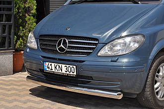 Захист переднього бампера губа 70 мм Mercedes Viano 2004+ г.в.