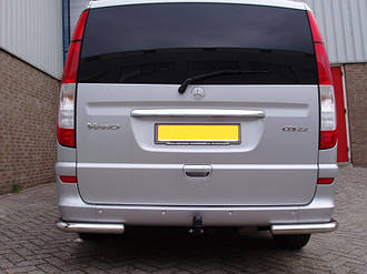 Захист заднього бампера куточки Mercedes Viano 2004+ г.в.
