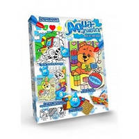 Розмальовка водна в коробці Aqua painter №6 4 картинки, 3 техніки Danko Toys