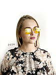 Жовті окуляри в золотистій оправі, фото 2