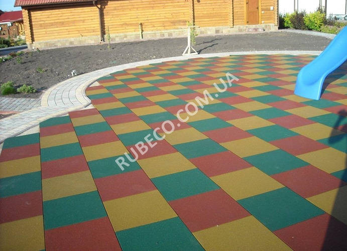 Резиновая тротуарная плитка. Плитка для улицы. Плитка резиновая 25 мм ...