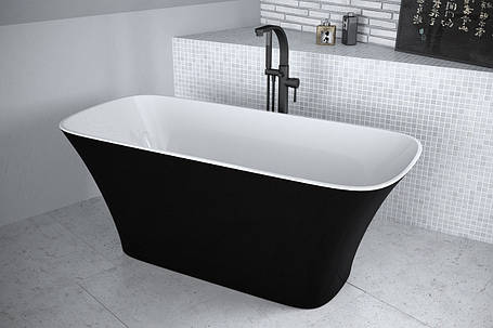Ванна окремо стоїть Assos B&W 160x70 см з сифоном BESCO PMD AMBITION, фото 1