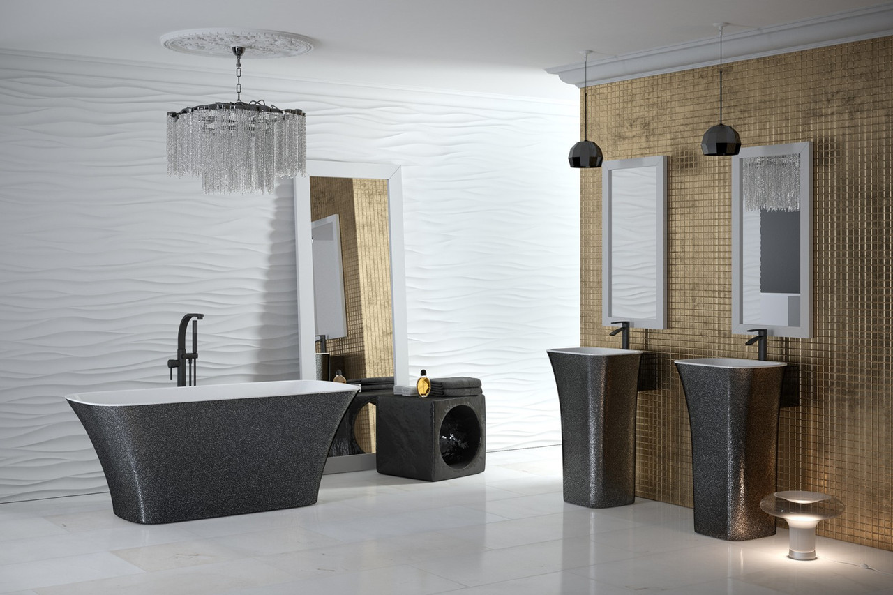 Ванна окремо стоїть Assos Glam 160x70 см з сифоном BESCO PMD AMBITION