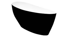 Ванна окремо стоїть Keya B&W 165x75 см з сифоном BESCO PMD AMBITION, фото 1