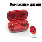 Бездротові навушники блютуз гарнітура Bluetooth 5.0 навушники Wi-pods DX33 із зарядним кейсом Оригінал. Червоні, фото 2