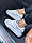 Шкіряні кросівки Alexander McQueen біло-сірі (Александр Макуїн з рефлективними вставками 36-42), фото 5