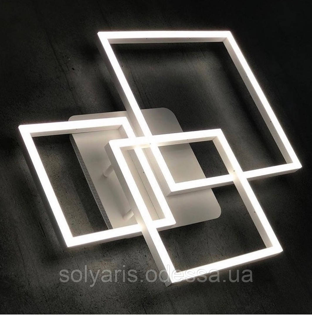 Стельова LED-люстра з діммером і підсвічуванням, 110W 227006 LED 3color dimmer, фото 1