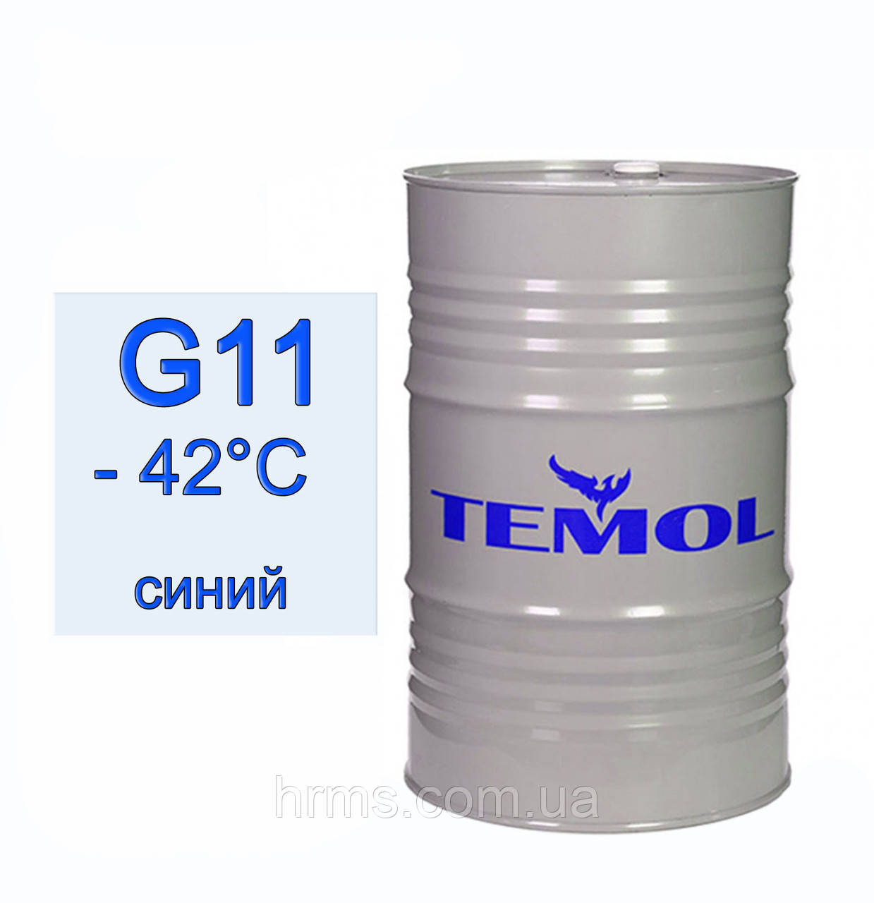 Антифриз синій бочка 200л TEMOL Antifreeze Extra G11 Blue Антифриз синій Ж11 бочка 200л Синій антифриз ж11