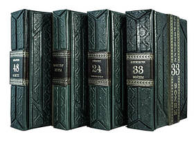 Комплект книг у шкірі Роберт Грін "Мистецтво влади" в 4 томах
