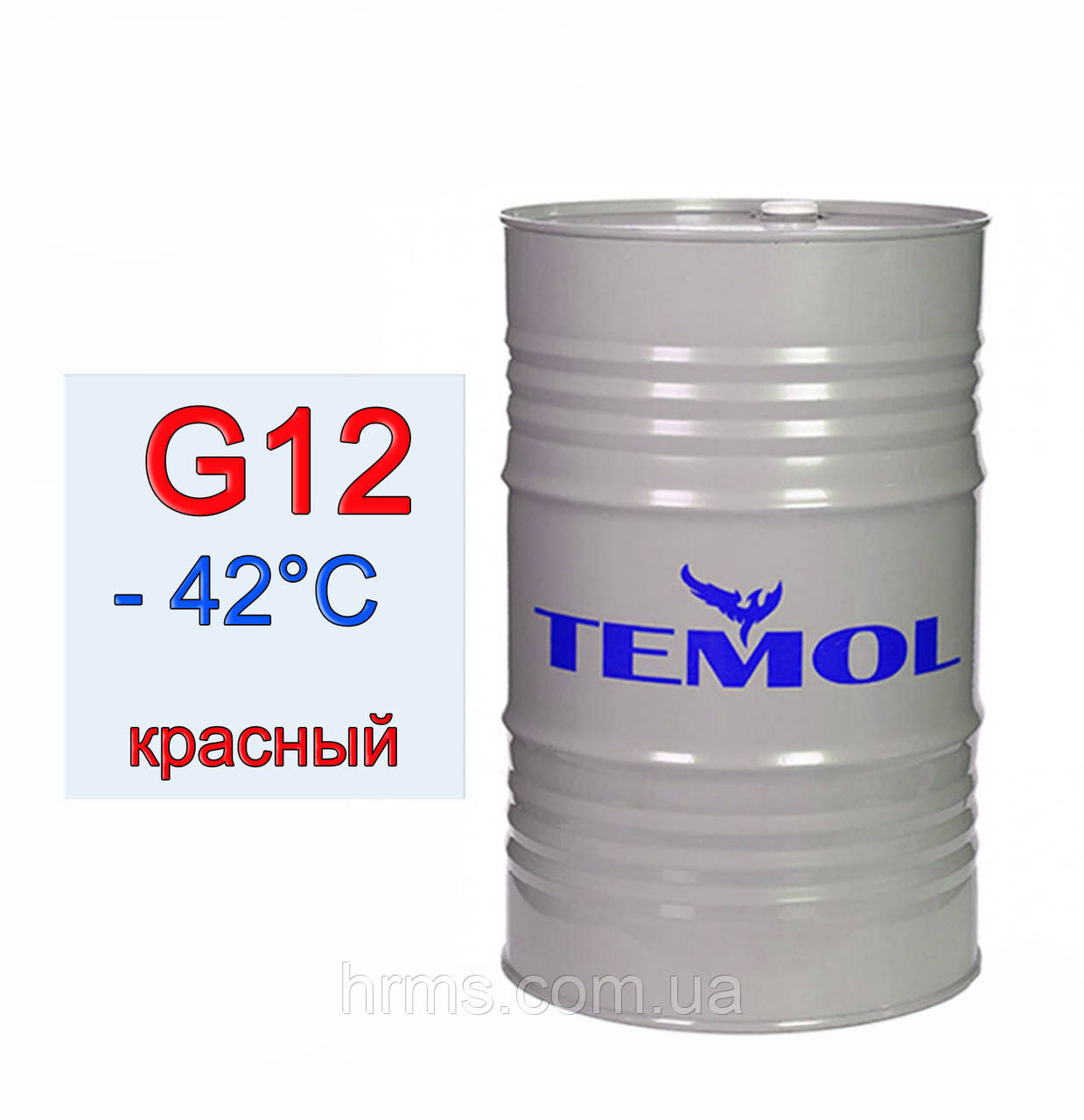 Антифриз червоний бочка 200л TEMOL antifreeze Luxe Антифриз G12 Red червоний Ж12 бочка 200л Червоний антифриз