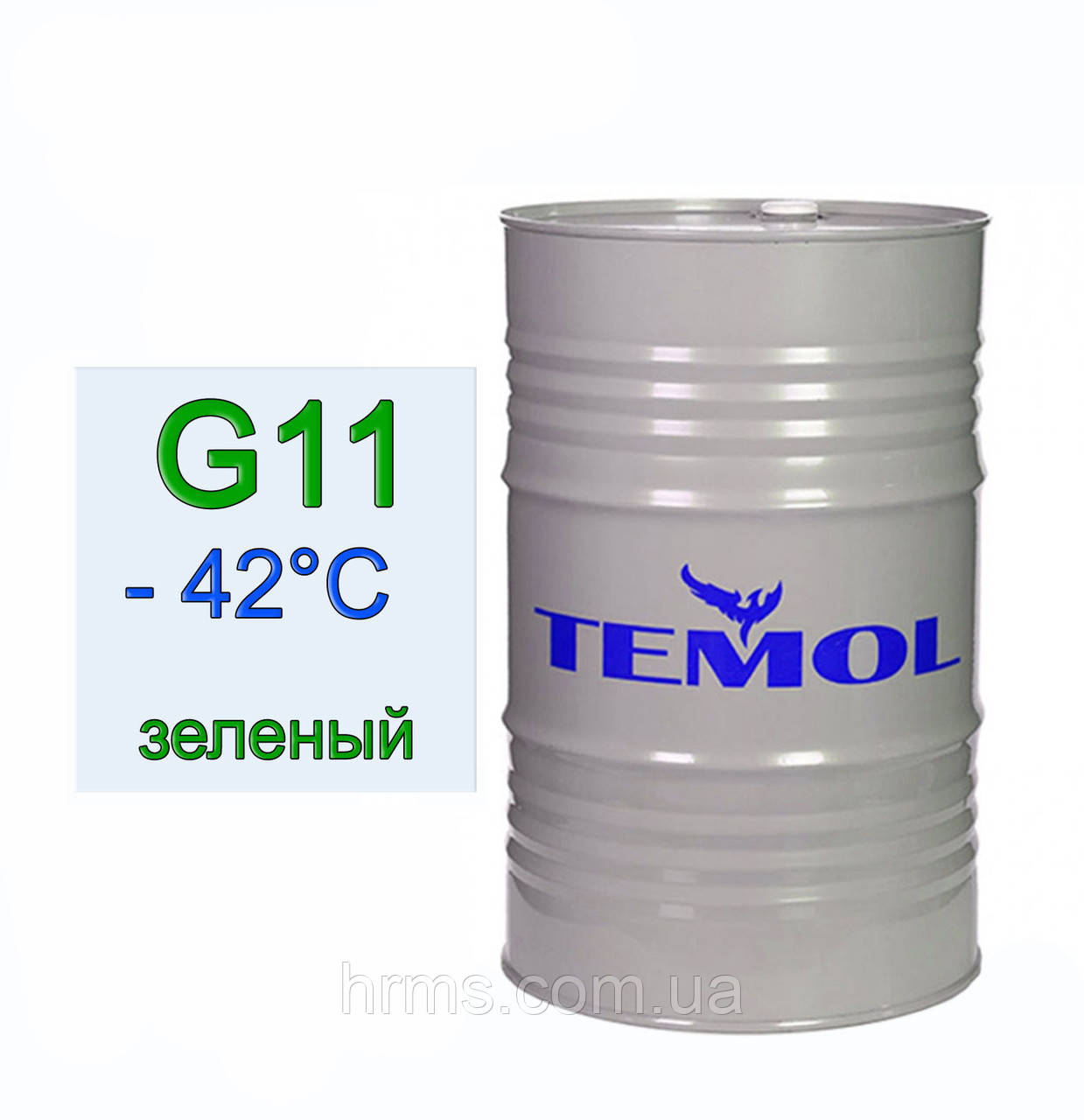 Антифриз зелений бочка 200л TEMOL Antifreeze Extra G11 Green Зелений антифриз Ж11 Антифриз g11 бочка 200л