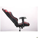 Комп'ютерне крісло AMF VR Racer Shepard чорний-червоний спорт стиль, фото 4
