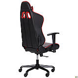 Комп'ютерне крісло AMF VR Racer Shepard чорний-червоний спорт стиль, фото 7