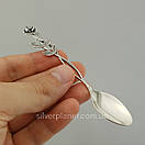 Срібна кавова ложка "Трояндочка" срібло 875, фото 2