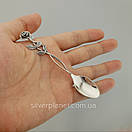 Срібна кавова ложка "Трояндочка" срібло 875, фото 3