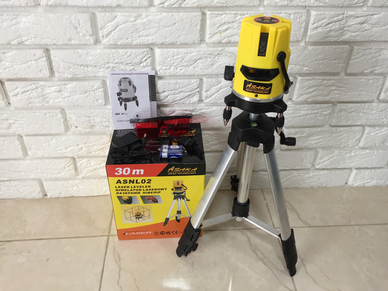Лазерний рівень, нівелір Asaka ASNL01: Промінь 30 м