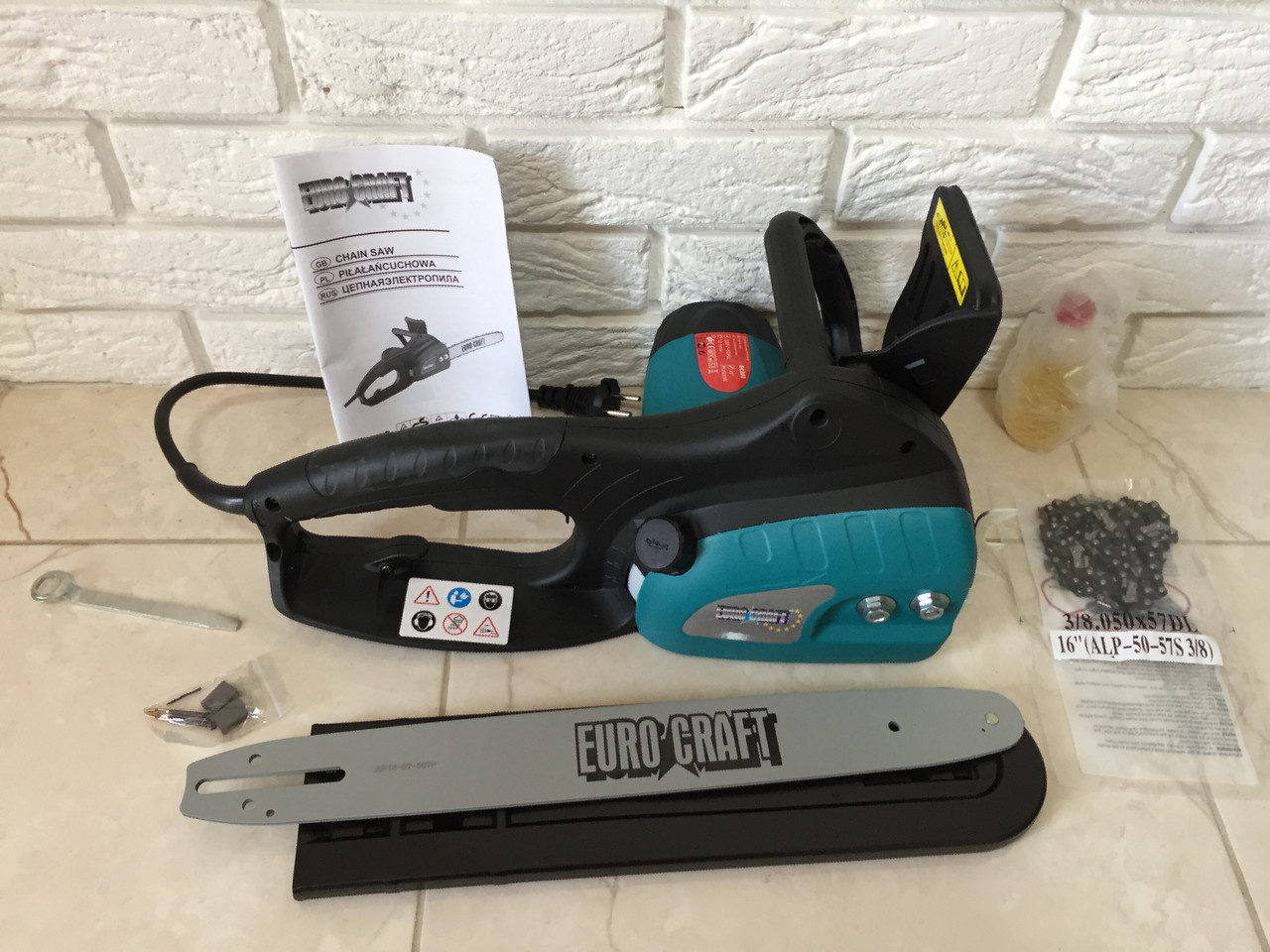 Електропила ланцюгова Euro Craft GC 282 : 2500Вт : 40см-шина, фото 1