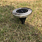 Газонні світильник на сонячній батареї Solar Disk Lights 12 LED 5Вт IP65, фото 4